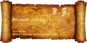 Micsek Zella névjegykártya